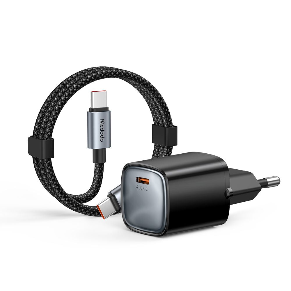 Nätadapter med USB-C-kabel Mcdodo Nano CH-8262, 65W, 3,25A, 1 x USB-C, Svart