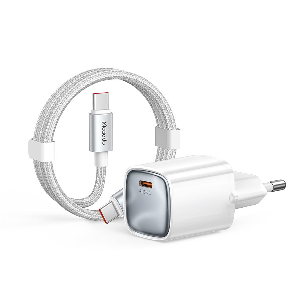 Nätadapter med USB-C-kabel Mcdodo Nano CH-8263, 65W, 3,25A, 1 x USB-C, Vit
