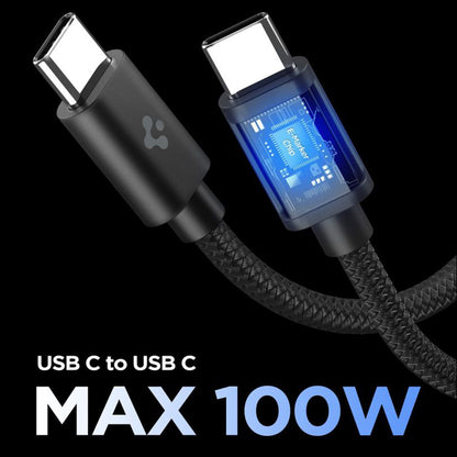 Nätverksladdare med USB-C-kabel Spigen EE451EU Essential, 45W, 3A, 1 x USB-C, Svart ACH09474