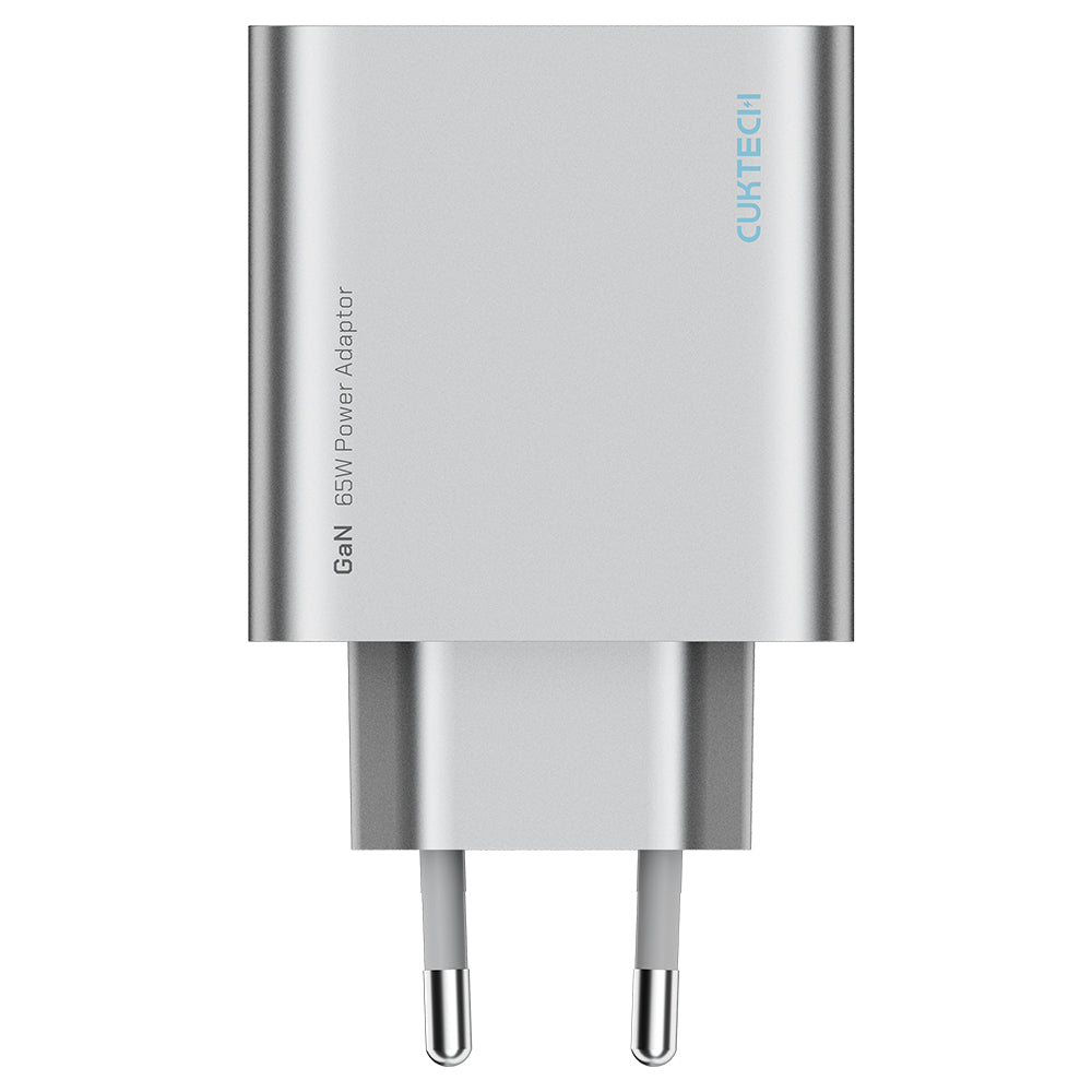 Nätadapter Cuktech, 65W, 3,25A, 1 x USB-A - 2 x USB-C, Vit CUK0A15CEUSL