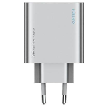 Nätadapter Cuktech, 65W, 3,25A, 1 x USB-A - 2 x USB-C, Vit CUK0A15CEUSL