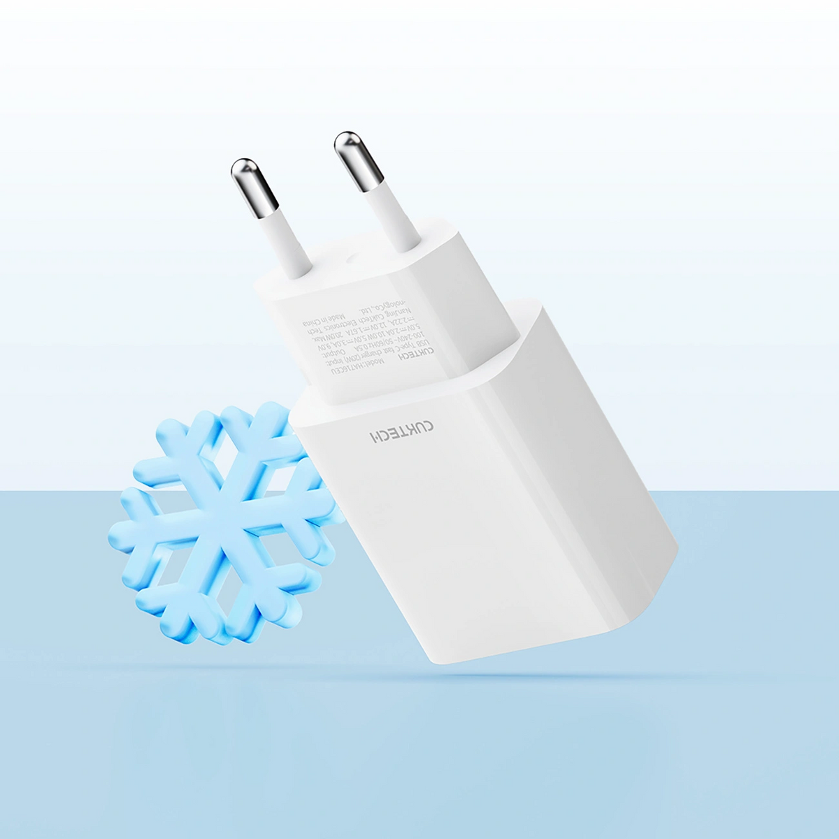 Nätadapter Cuktech HA716C, 20W, 3A, 1 x USB-C, Vit