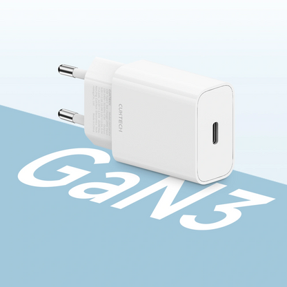 Nätadapter Cuktech HA716C, 20W, 3A, 1 x USB-C, Vit