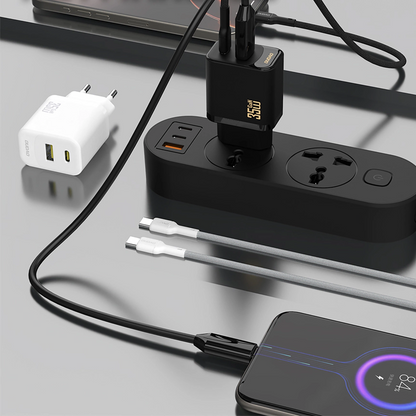 Nätadapter Dudao A27 Max, 35W, 1 x USB-A - 1 x USB-C, Vit