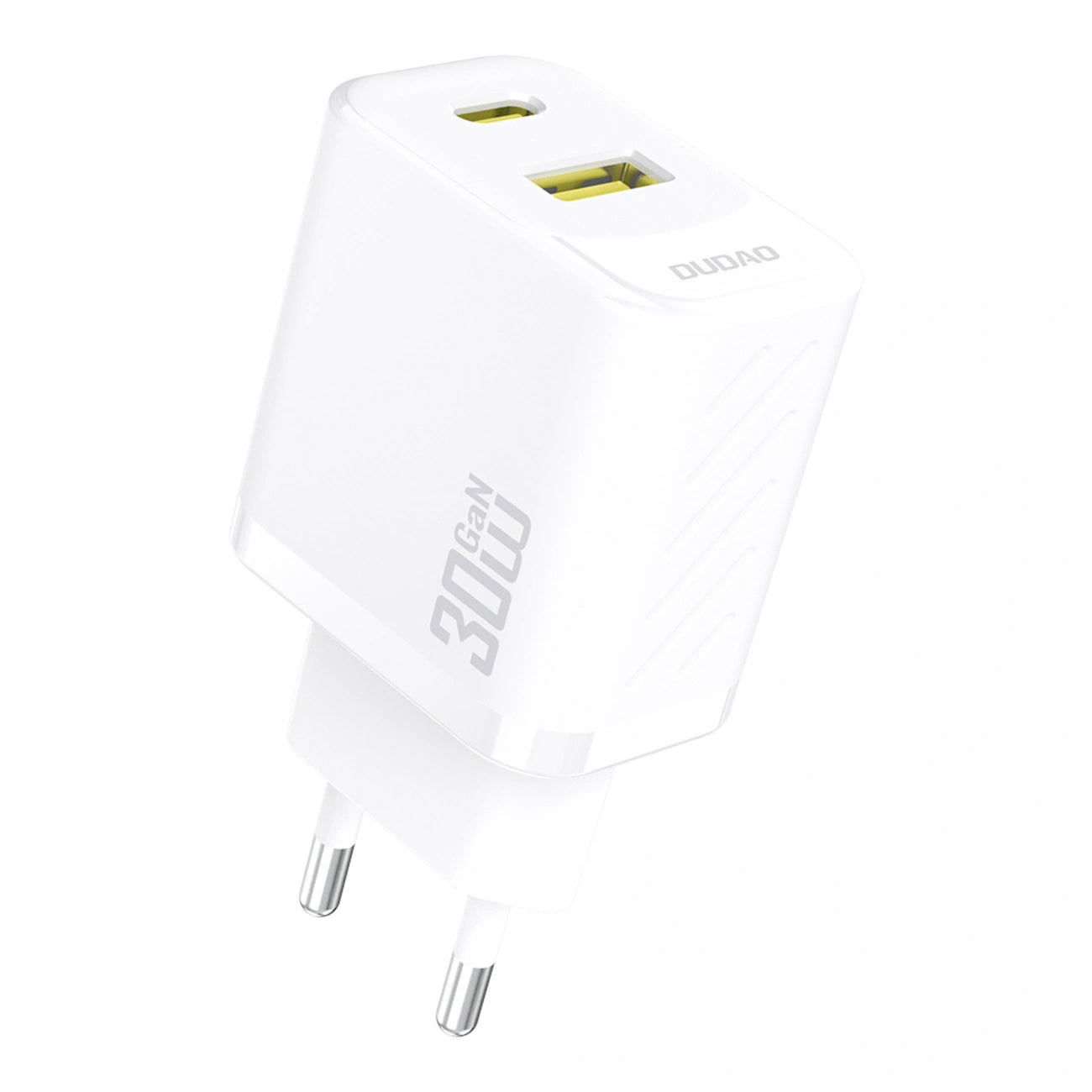 Nätadapter Dudao A27TEU, 30W, 3A, 1 x USB-A - 1 x USB-C, Vit
