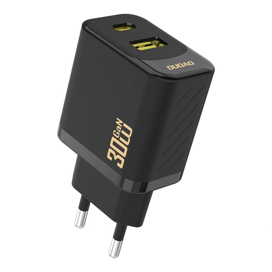 Nätverksladdare Dudao A27TEU, 30W, 3A, 1 x USB-A - 1 x USB-C, Svart