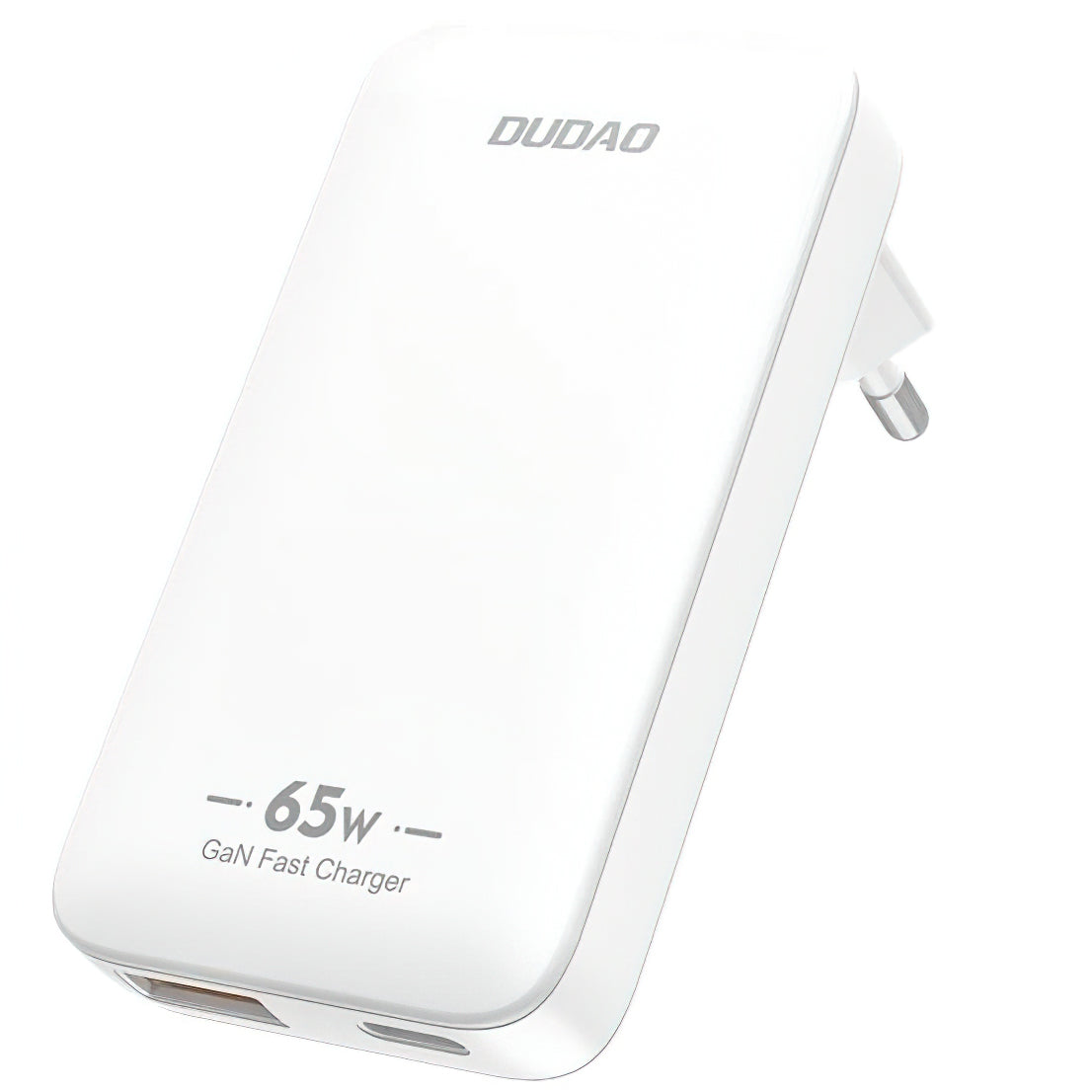 Nätverksladdare Dudao A65Q Travel, 65W, 3.25A, 1 x USB-A - 1 x USB-C, Vit