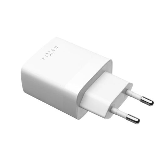 Nätverksladdare Fixed, 17W, 3A, 2 x USB-A, Vit