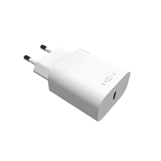Nätverksladdare Fixed, 20W, 3A, 1 x USB-C, Vit