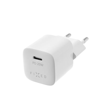 Nätverksladdare Fixed Mini, 20W, 3A, 1 x USB-C, Vit