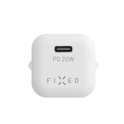 Nätverksladdare Fixed Mini, 20W, 3A, 1 x USB-C, Vit