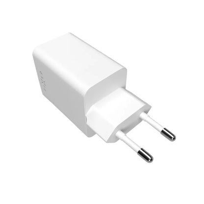 Nätverksladdare Fixed Mini, 45W, 3A, 1 x USB-A - 1 x USB-C, Vit