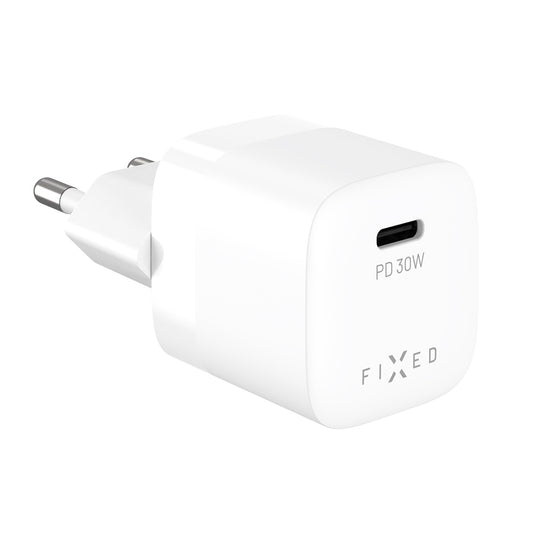 Nätverksladdare Fixed Mini2, 30W, 3A, 1 x USB-C, Vit