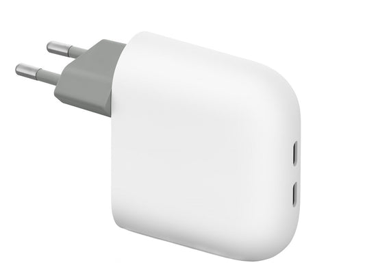 Google-nätverksladdare, 67W, 4A, 2 x USB-C, Vit GA09856-EU