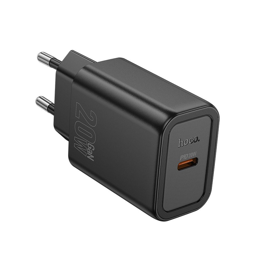 Nätverksladdare HOCO N60, 20W, 3A, 1 x USB-C, Svart