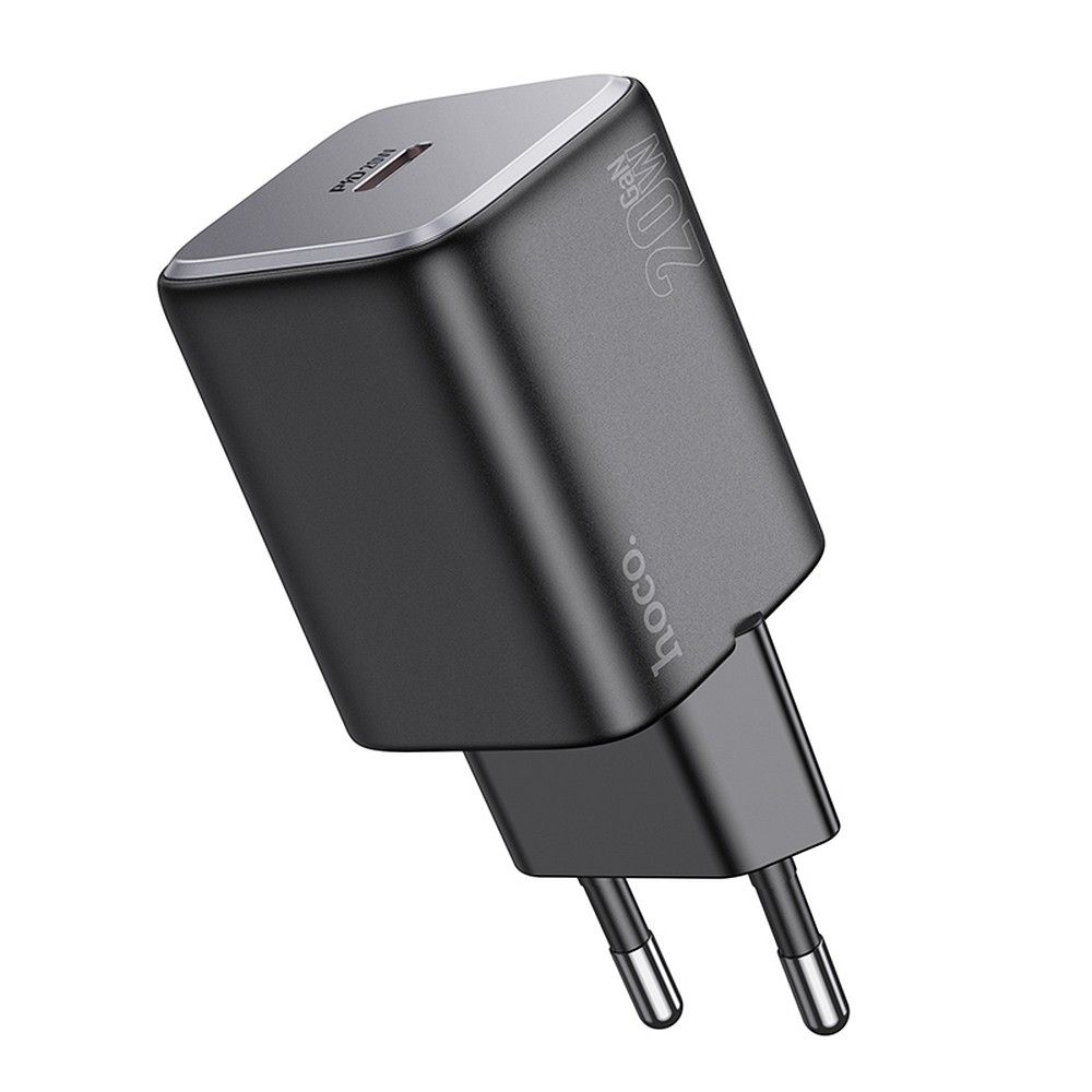 Nätverksladdare HOCO N40, 20W, 3A, 1 x USB-C, Svart