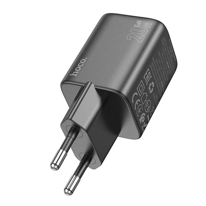 Nätverksladdare HOCO N41, 20W, 3A, 1 x USB-A - 1 x USB-C, Svart