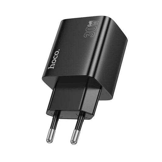Nätverksladdare HOCO N56, 30W, 3A, 2 x USB-A - 2 x USB-C, Svart