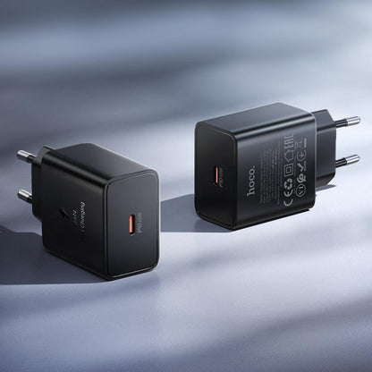 Nätadapter HOCO N77, 45W, 3A, 1 x USB-C, Svart