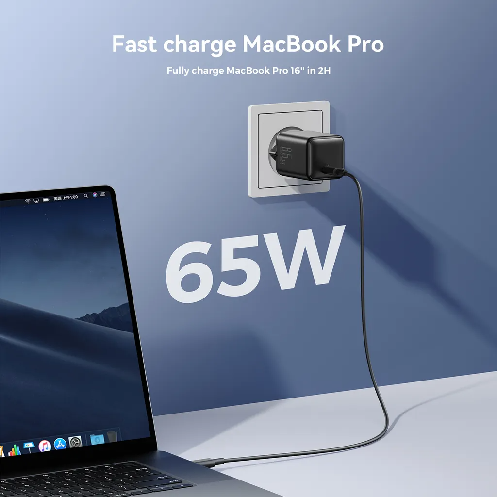 Nätverksladdare Joyroom JR-TCG18, 65W, 3.25A, 1 x USB-C, Svart