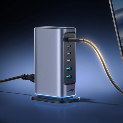 Laddningsstation Joyroom JR-TCM02, 65W, 3.25A, 2 x USB-A - 4 x USB-C, Grå