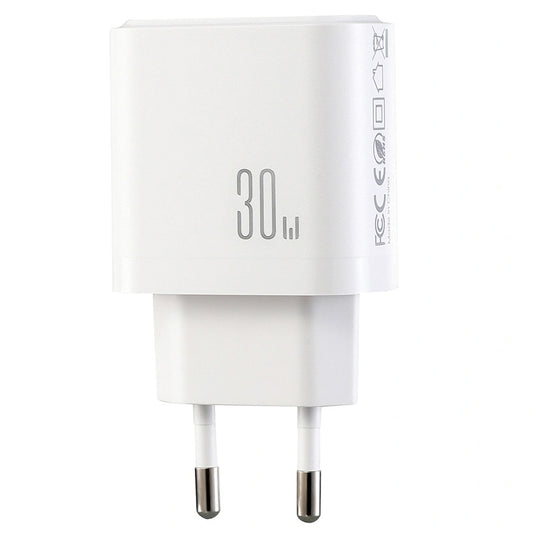 Joyroom JR-TG6 nätadapter, 30W, 3A, 1 x Lightning - 1 x USB-A - 1 x USB-C, Vit