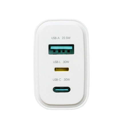 Joyroom JR-TG6 nätadapter, 30W, 3A, 1 x Lightning - 1 x USB-A - 1 x USB-C, Vit