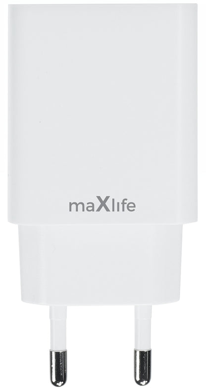 Nätverksladdare MaXlife MXTC-13-20AC, 20W, 3A, 1 x USB-A - 1 x USB-C, Vit