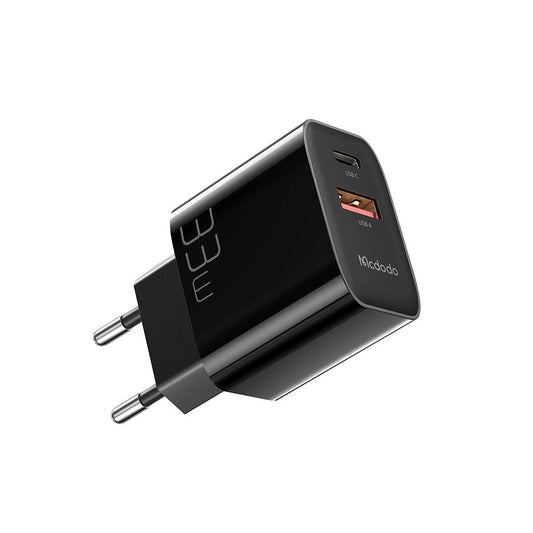 Nätverksladdare McDodo CH-0921, 33W, 3A, 1 x USB-A - 1 x USB-C, Svart