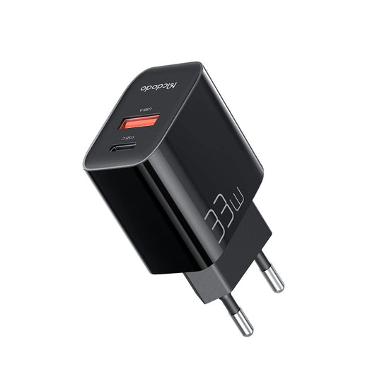 Nätverksladdare McDodo CH-0921, 33W, 3A, 1 x USB-A - 1 x USB-C, Svart