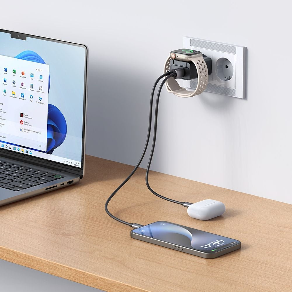 Nätverksladdare McDodo CH-3700 Companion, 30W, 3A, 1 x USB-A - 1 x USB-C, Svart