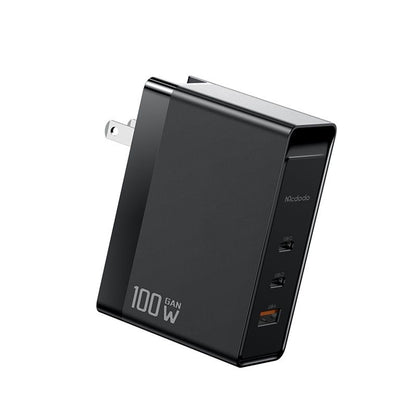 McDodo CH-8101 Pro Nuc AR Power Travel Nätverksladdare, 100W, 5A, 1 x USB-A - 2 x USB-C, Svart