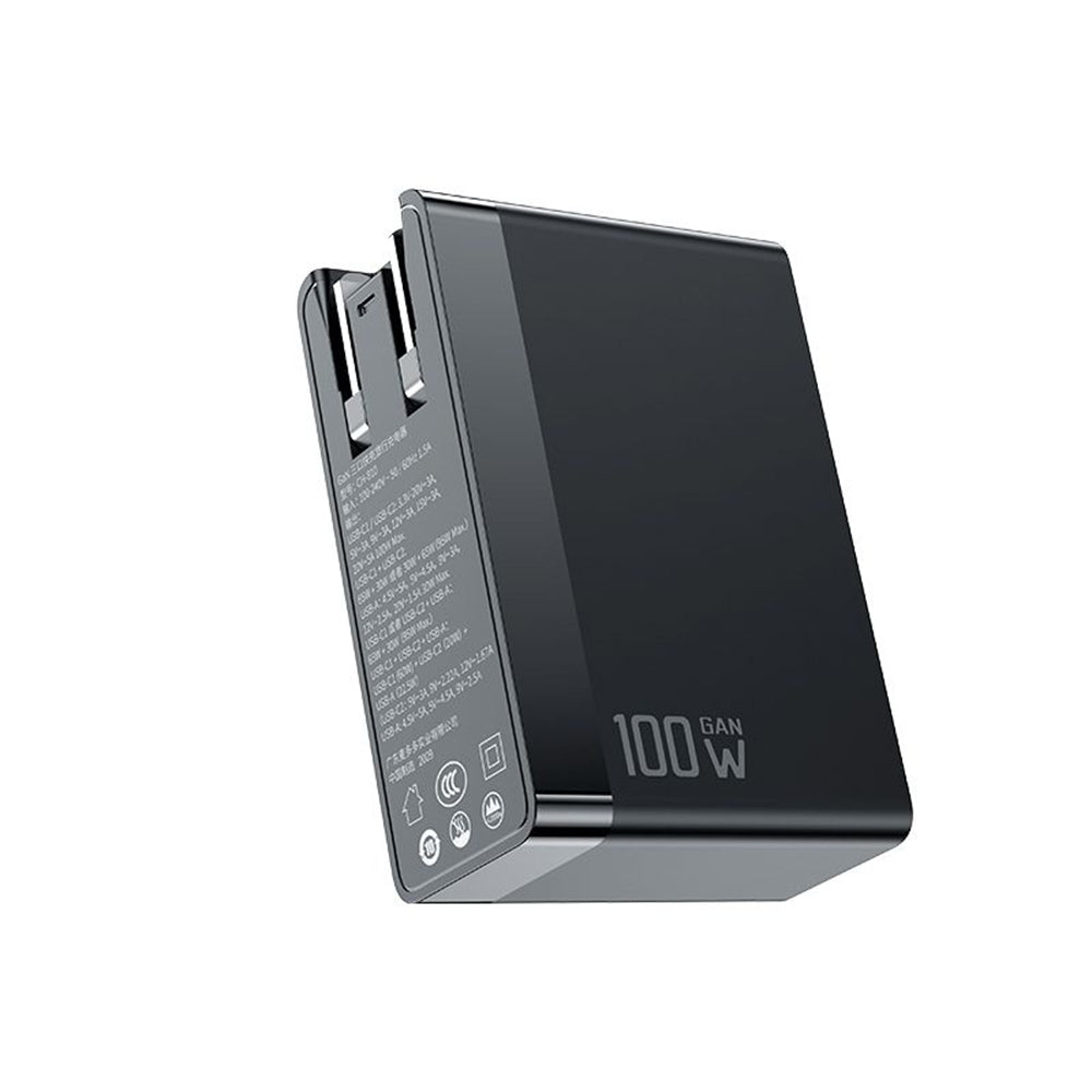 McDodo CH-8101 Pro Nuc AR Power Travel Nätverksladdare, 100W, 5A, 1 x USB-A - 2 x USB-C, Svart