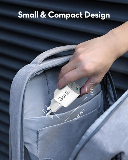 Nätverksladdare RavPower RP-PC1056, 30W, 3A, 1 x USB-C, Vit