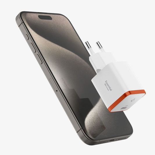 Nätadapter Spigen EE301EU Essential, 30W, 3A, 1 x USB-C, Vit ACH08449