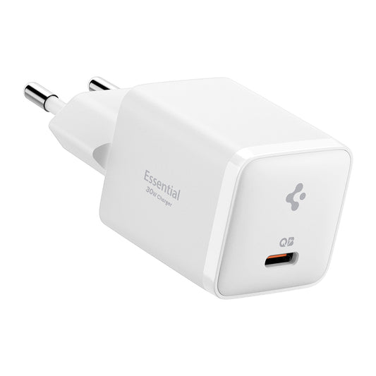 Spigen EE301EU Essential Nätverksladdare, 30W, 3A, 1 x USB-C, Vit KF2363556