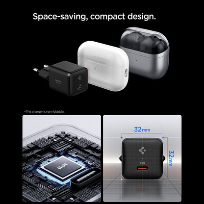 Nätadapter Spigen EE301EU Essential, 30W, 3A, 1 x USB-C, Svart ACH09493