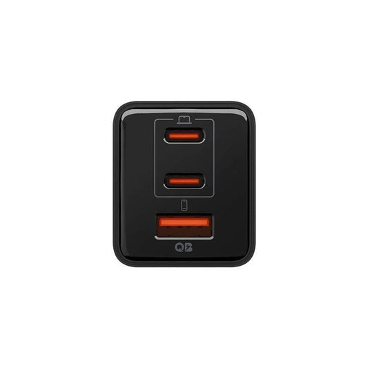 Spigen EE473EU Essential Nätverksladdare, 47W, 3A, 1 x USB-A - 2 x USB-C, Svart ACH09465