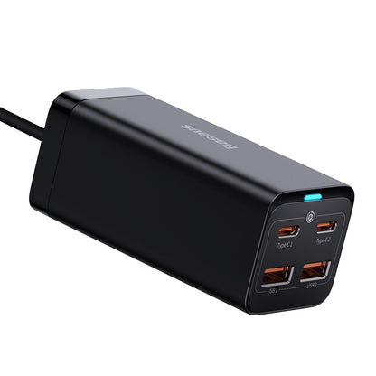 Baseus GaN3 Pro laddningsstation, 100W, 5A, 2 x USB-A - 2 x USB-C, Svart CCGP000101