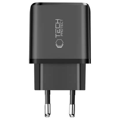 Nätverksladdare Tech-Protect NCA45W, 45W, 3A, 1 x USB-A - 1 x USB-C, Svart