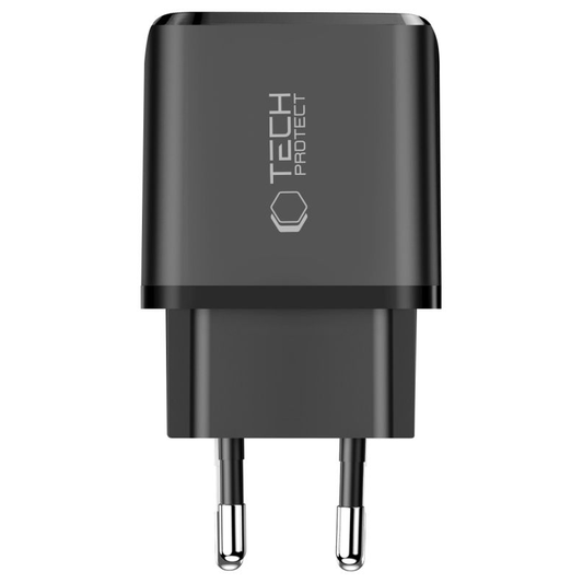 Nätverksladdare Tech-Protect NCA45W, 45W, 3A, 1 x USB-A - 1 x USB-C, Svart