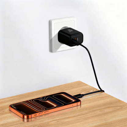 Nätverksladdare Tech-Protect NCA45W, 45W, 3A, 1 x USB-A - 1 x USB-C, Svart