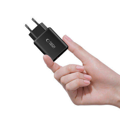 Nätverksladdare Tech-Protect NCA65W, 65W, 3A, 1 x USB-A - 2 x USB-C, Svart