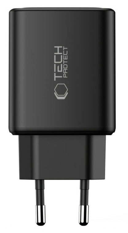 Nätverksladdare Tech-Protect NCA65W, 65W, 3A, 1 x USB-A - 2 x USB-C, Svart