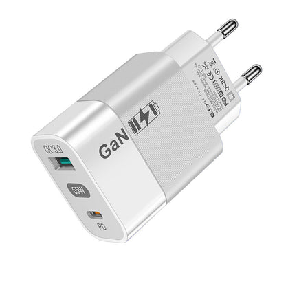 Techsuit CHPD131 Network Charger, 65W, 3.25A, 1 x USB-A - 1 x USB-C, White