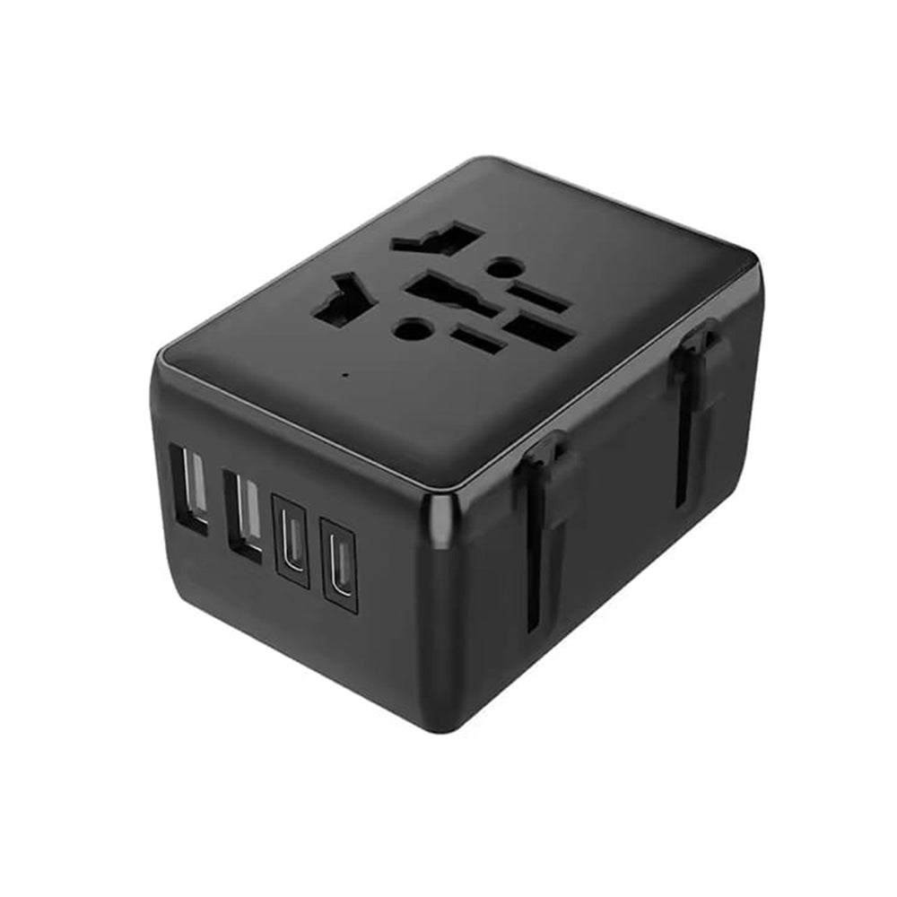 Techsuit HHT203A Travel Network Charger, 20W, 3A, 2 x USB-A - 2 x USB-C, Black