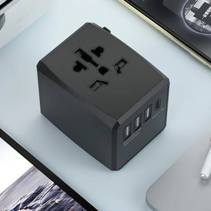 Nätadapter Techsuit HHT904-B3 Travel, 30W, 3A, 3 x USB-A - 1 x USB-C, Svart