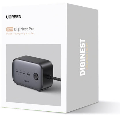 Förlängningssladd UGREEN CD270, 2 x Schuko, Grå