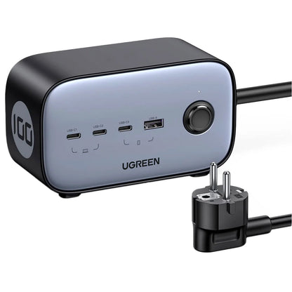 Förlängningssladd UGREEN CD270, 2 x Schuko, Grå