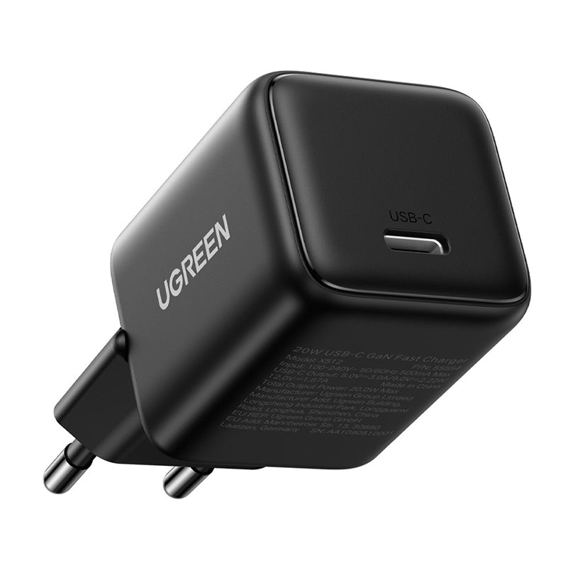 UGREEN X512 Nätverksladdare, 20W, 3A, 1 x USB-C, Svart
